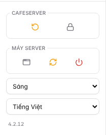 Nút điều khiển nhanh ở góc trái dưới