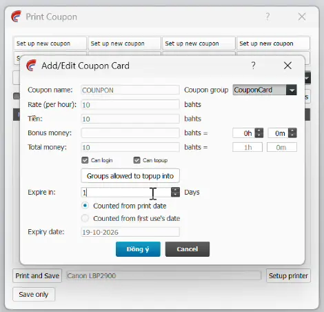 Membuat template kupon jam main dengan bonus