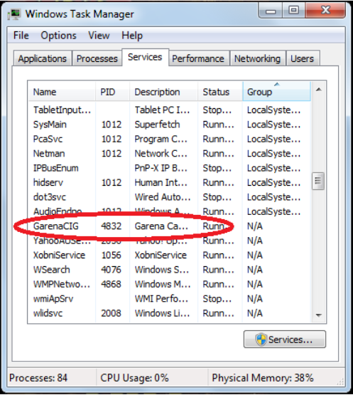Kiểm tra Garena CIG có đang chạy ko Kiểm tra Garena CIG có đang chạy ko