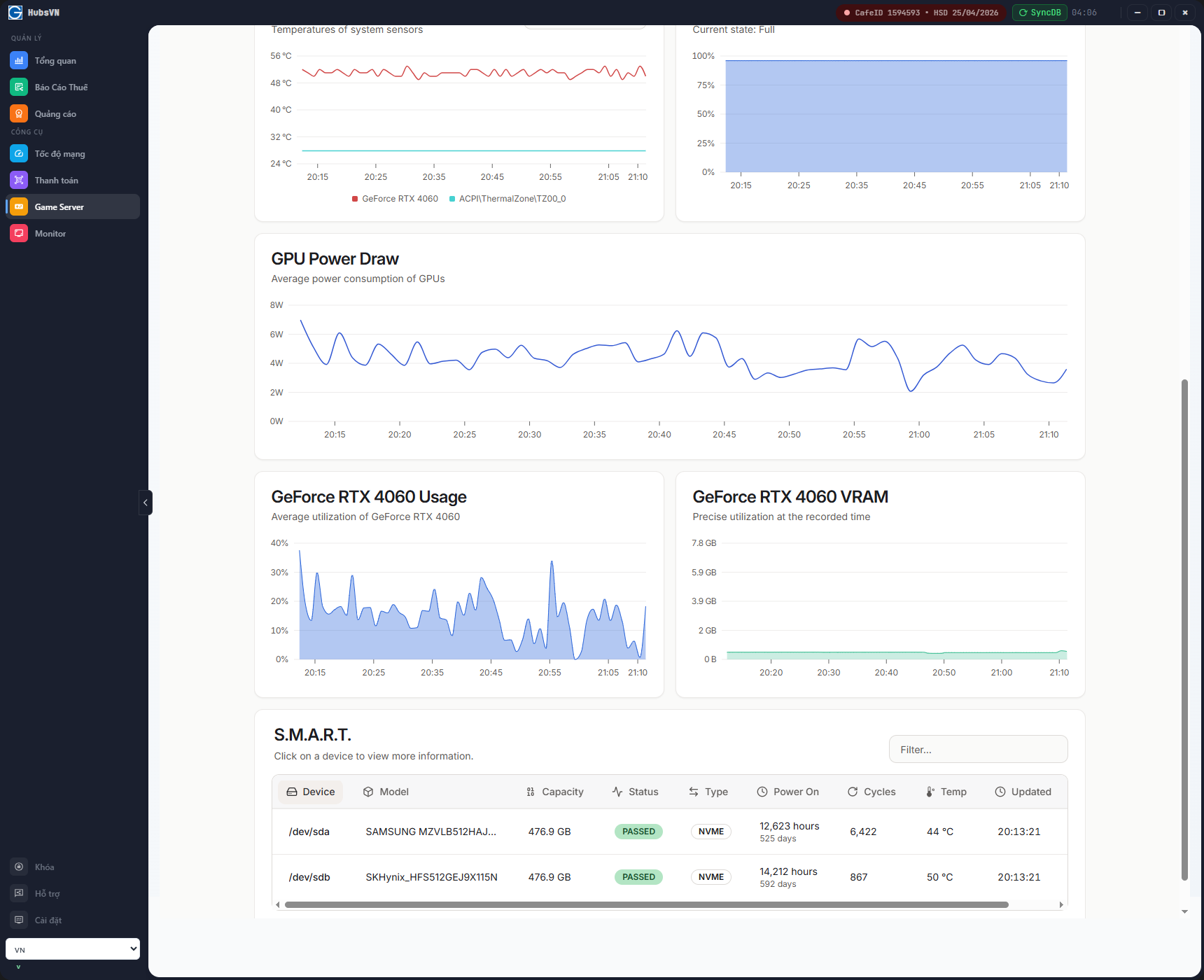 GCafe phần mềm quản lý phòng net số 1